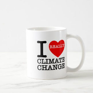 I Kärlek Klimatförändringen Hjärtat Glol uppvärmni Kaffemugg