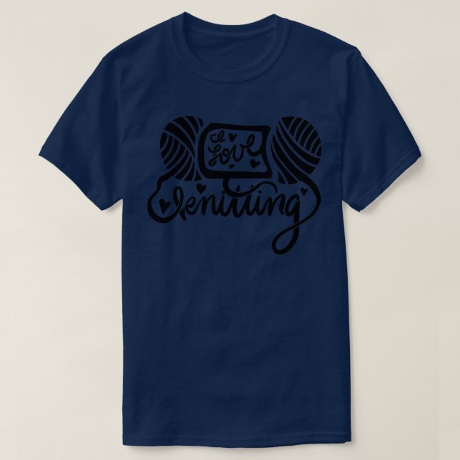 I kärlek Knitting1 T Shirt (Design framsida)