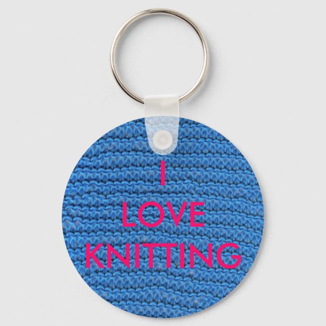 I KÄRLEK KNITTING NYCKELRING (Framsida)