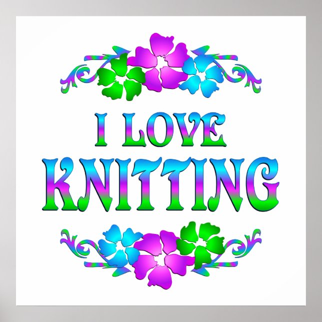 I KÄRLEK KNITTING POSTER (Framsidan)