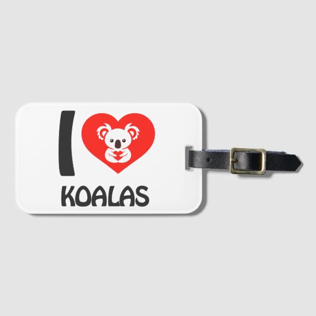 I kärlek Koalas Bagagebricka (Framsida horisontal)