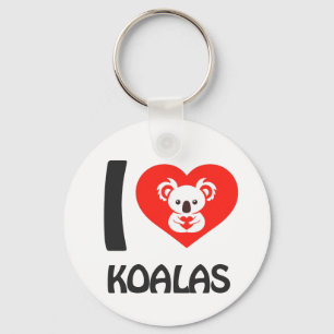 I kärlek Koalas Nyckelring