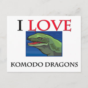 I Kärlek Komodo Dragons Vykort