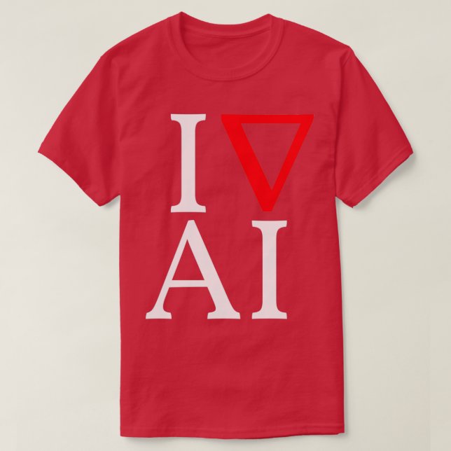 I kärlek kontrast för artificiell intelligens t shirt (Design framsida)