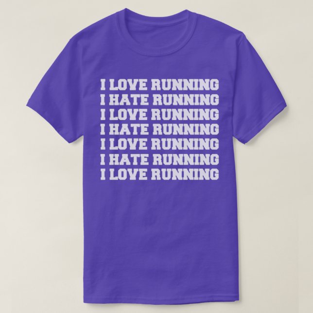 I Kärlek kör jag Hate Running T Shirt (Design framsida)