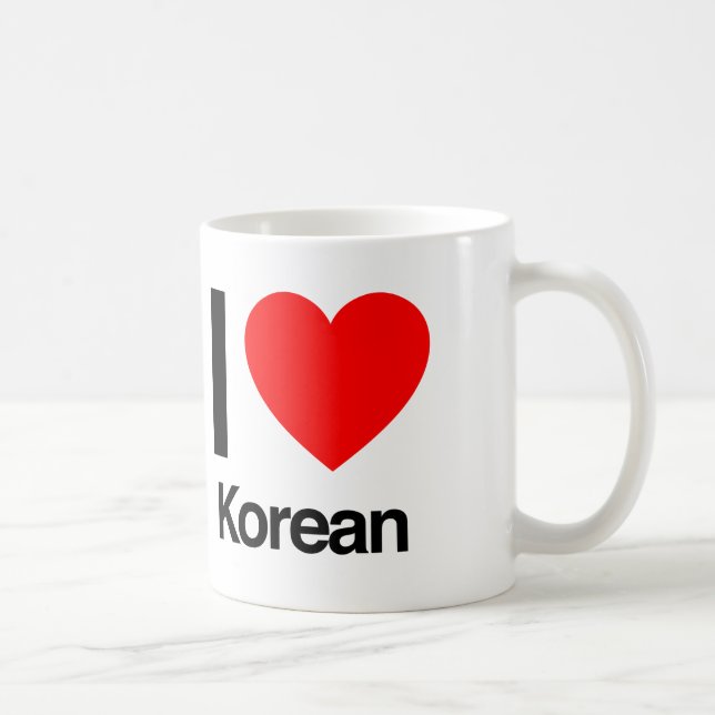 i kärlek korean kaffemugg (Höger)