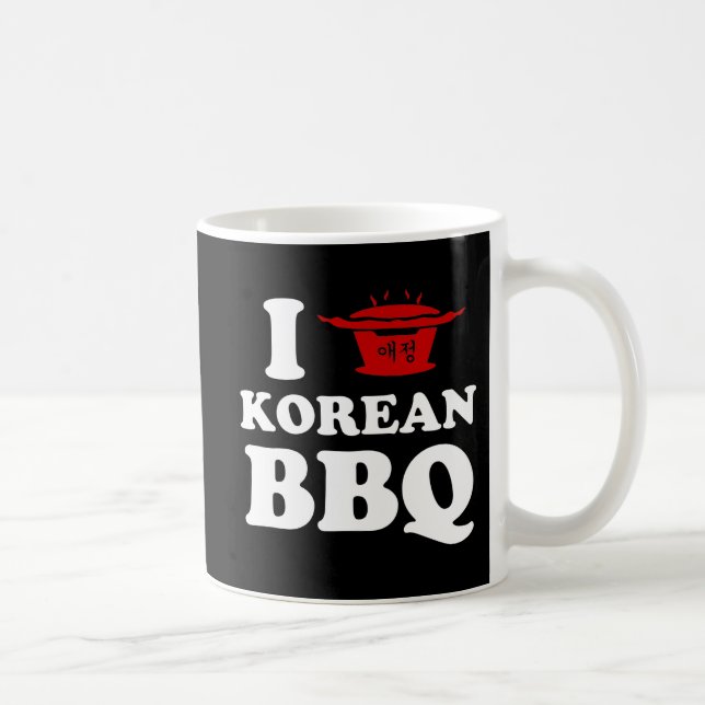 I Kärlek koreanska BBQ (고 기 구 이) Kaffemugg (Höger)