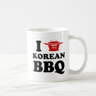 I Kärlek koreanska BBQ (고 기 구 이) Kaffemugg