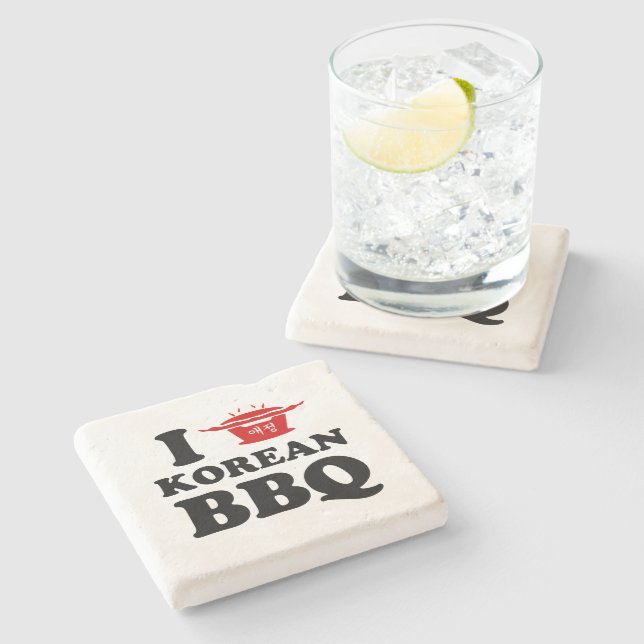 I Kärlek koreanska BBQ (고 기 구 이) Stenunderlägg (Sidan)