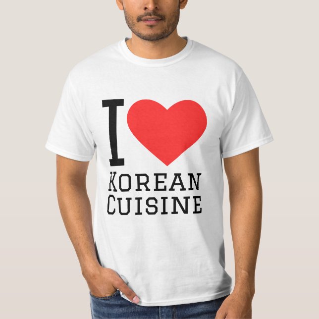 I kärlek koreanska cuisineet t shirt (Framsida)