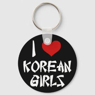 I Kärlek koreanska flickor Nyckelring
