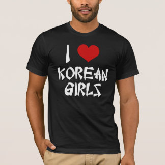I Kärlek koreanska flickor Shirt Tee