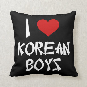 I Kärlek koreanska pojkar Kudde