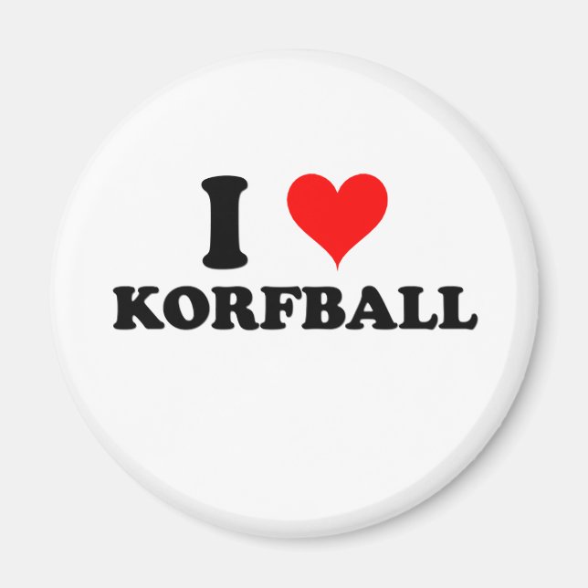 I Kärlek Korfball Magnet (Framsidan)