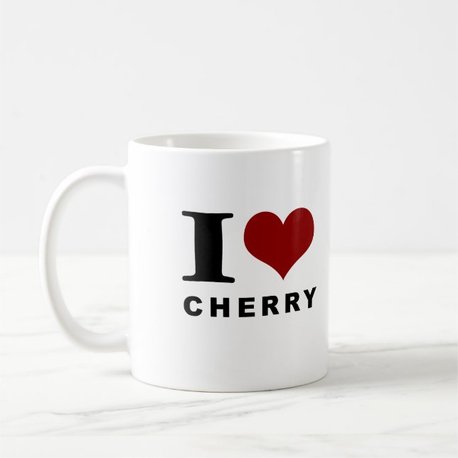 I kärlek, körsbär. Cherry älskare Kaffemugg (Vänster)