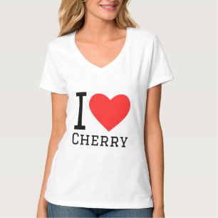 I kärlek körsbär t shirt