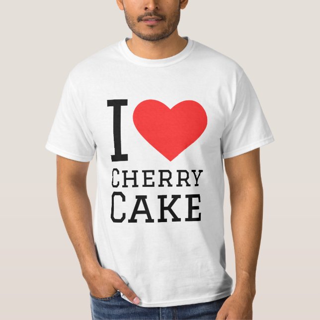 I kärlek körsbärskaka t shirt (Framsida)