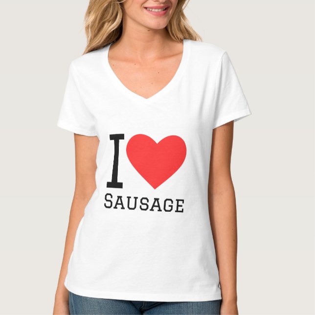 I kärlek korv t shirt (Framsida)