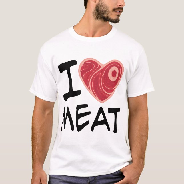I KÄRLEK KÖTT T SHIRT (Framsida)