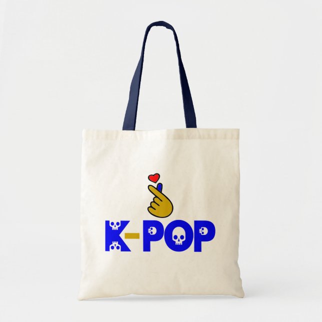 ♪ ♥ I Kärlek KPop Fabulous Chic Budget Tote Bag Tygkasse (Framsidan)