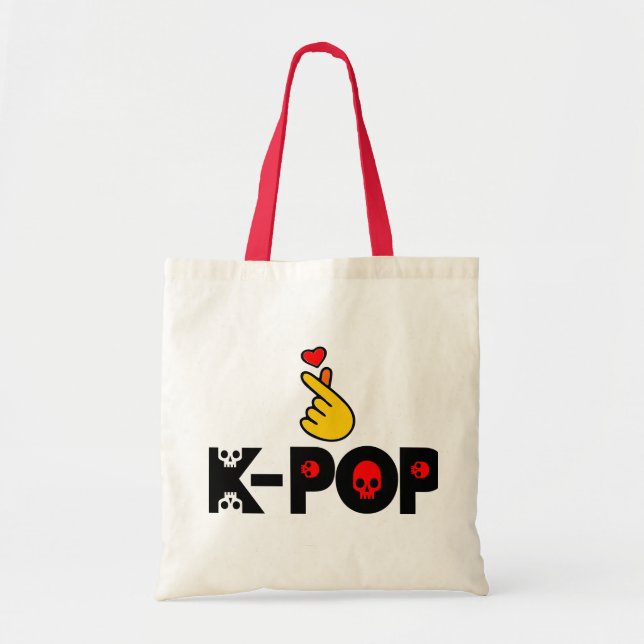 ♪ ♥ I Kärlek KPop Fabulous Chic Budget Tote Tygkasse (Framsidan)