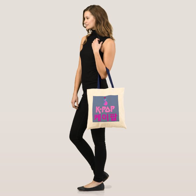 ♪ ♥ I Kärlek KPop Fabulous Chic Budget Tote Tygkasse (Fram (modell))