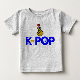 ♥ I Kärlek KPop KoreaStil-Finger Tröja