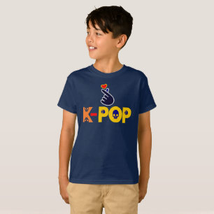 ♥ I Kärlek KPop KoreaStil-Finger Tröja