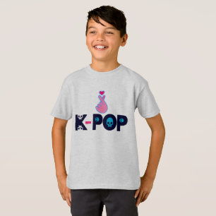 ♥ I Kärlek KPop KoreaStil-Finger Tröja
