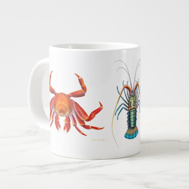 I Kärlek kräftdjur Mugg Jumbo Mugg (Framsida vänster)