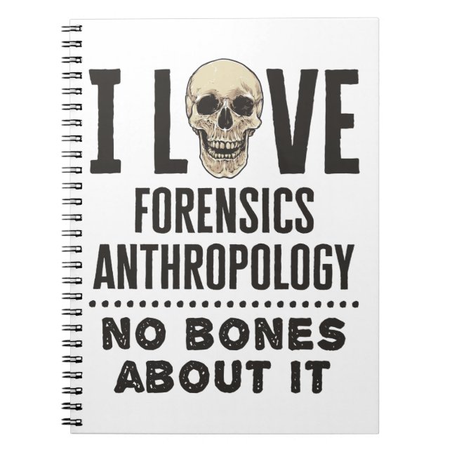 I Kärlek, kriminalteknisk antropologi, ingen bens  Anteckningsbok (Framsidan)