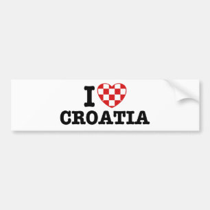 I Kärlek Kroatien Bildekal