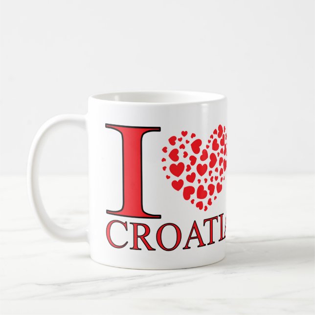 I Kärlek Kroatien Kaffemugg (Vänster)