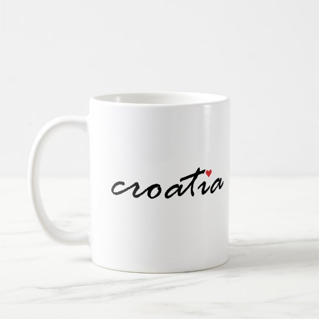 I kärlek Kroatien Kaffemugg (Vänster)
