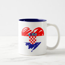 I Kärlek Kroatien - Kroatiens Flagga Heart