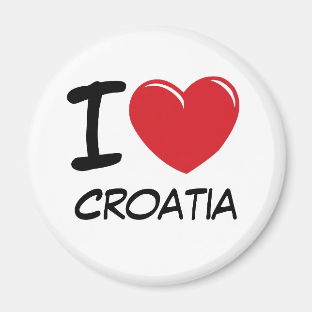 I Kärlek Kroatien Magnet (Framsidan)