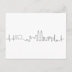 I kärlek Kuala Lumpur (ecg stil) souvenir Vykort