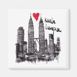 I kärlek Kuala Lumpur Magnet