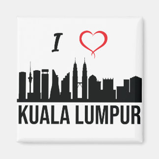 I kärlek Kuala Lumpur Skyline Malaysian Culture Magnet