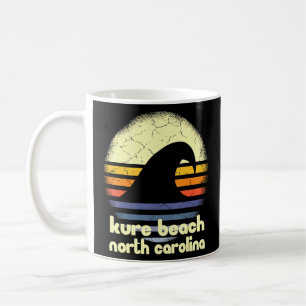 I Kärlek Kure Beach North Carolina Ocean Wave Nc Kaffemugg