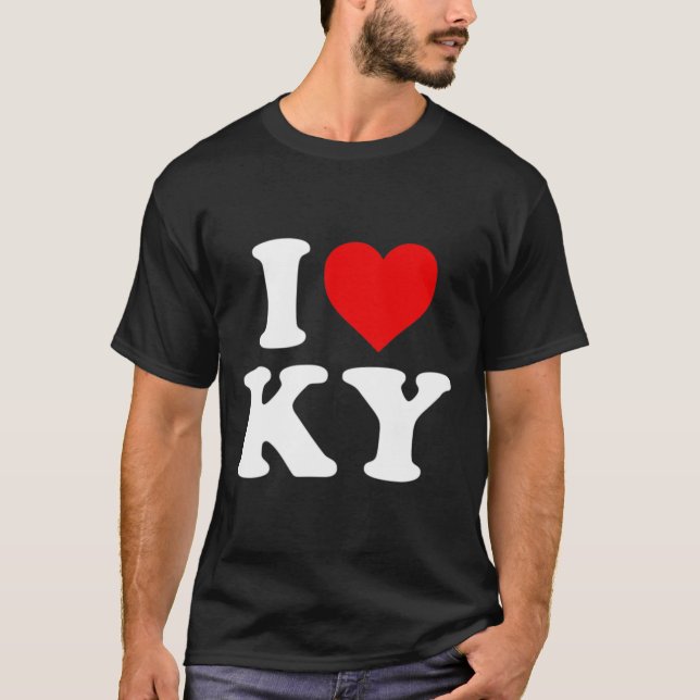 I Kärlek Ky Heart Kentucky T Shirt (Framsida)