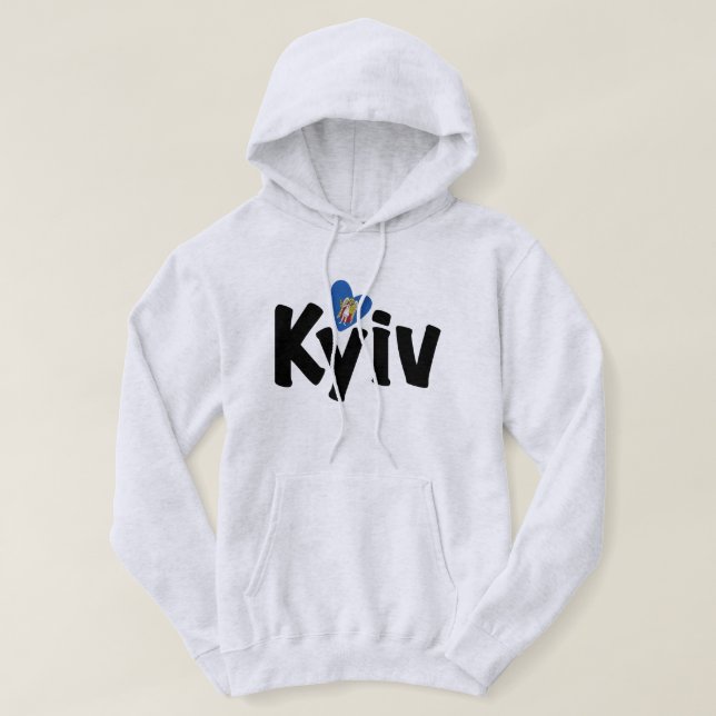 I Kärlek Kyiv, У к р а ї а, Ukraina Hoodie (Design framsida)