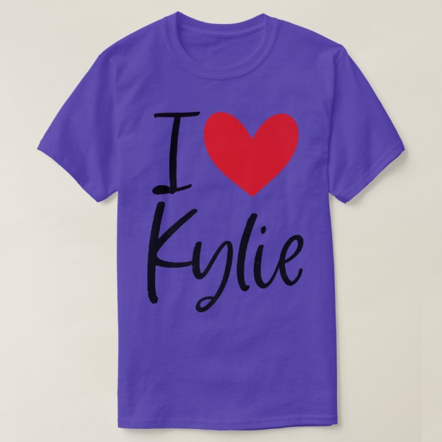 I Kärlek Kylie Namn Personlig Girl Woman BFF Frie T Shirt (Design framsida)