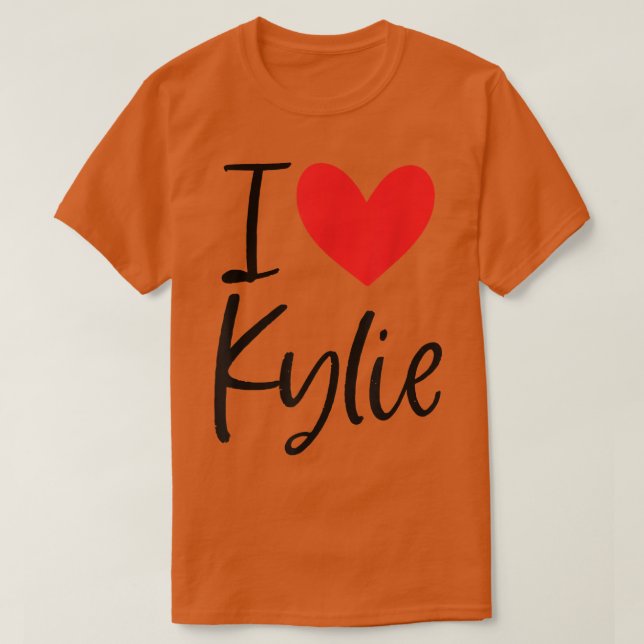 I Kärlek Kylie Namn Personlig Girl Woman BFF Frie T Shirt (Design framsida)