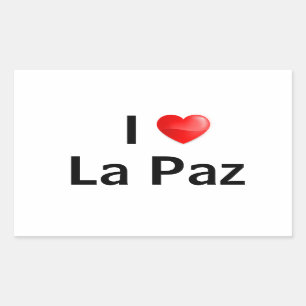 I kärlek La Paz Rektangulärt Klistermärke