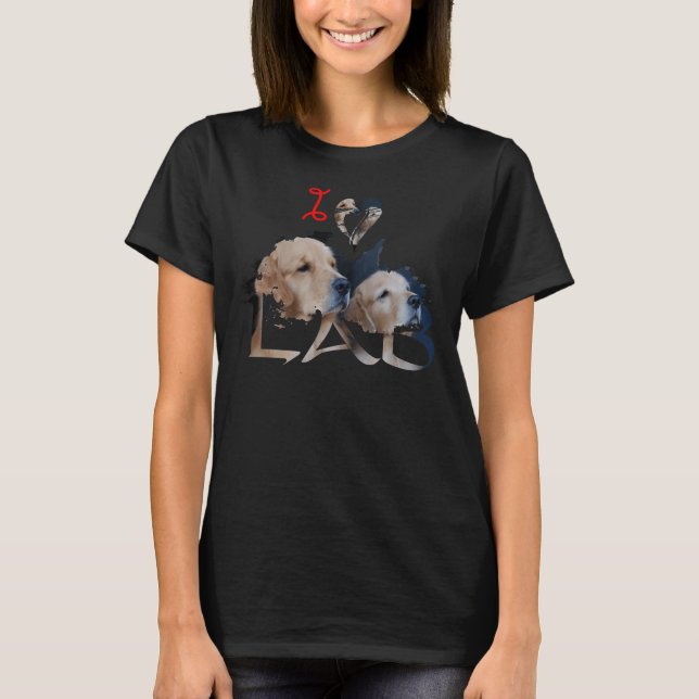 I Kärlek Lab Labrador Retriever Lab T Shirt (Framsida)
