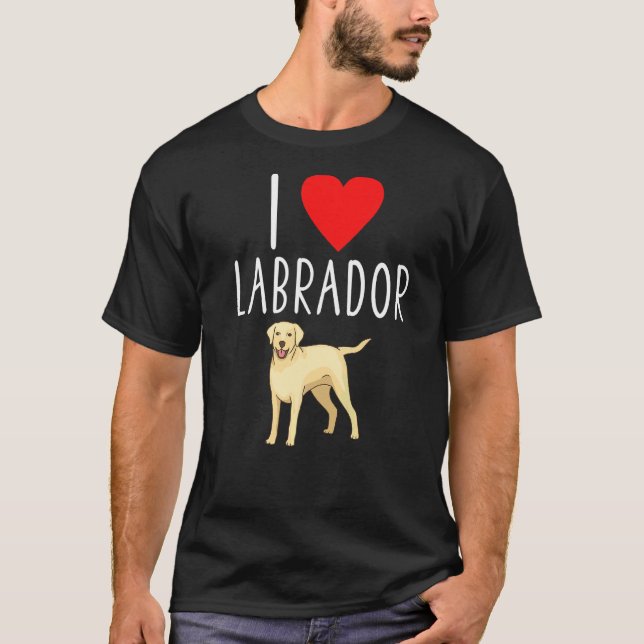 I Kärlek Labrador Lab Retriever Labrador T Shirt (Framsida)