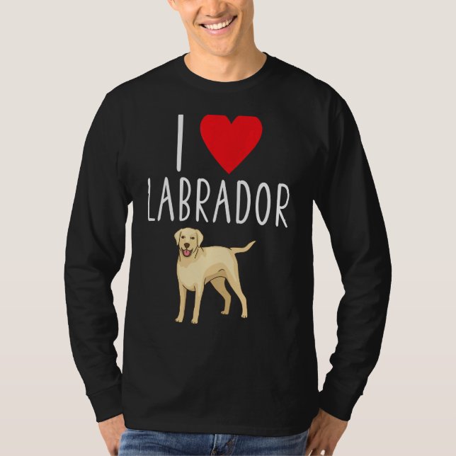 I Kärlek Labrador Lab Retriever Labrador T Shirt (Framsida)
