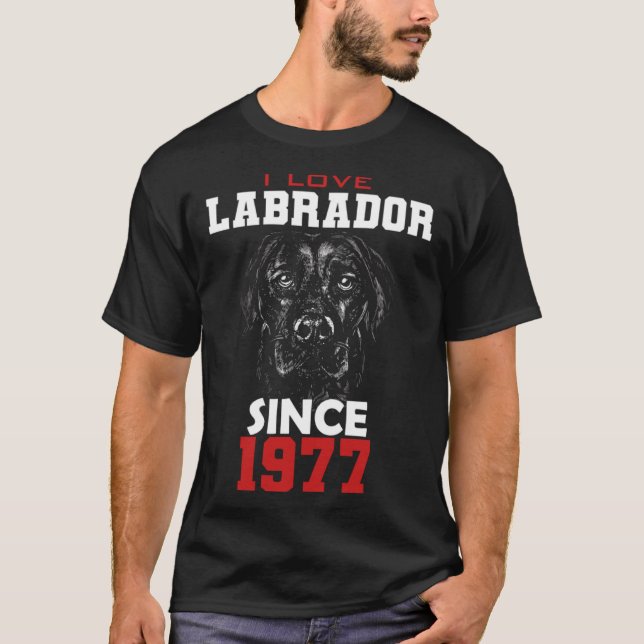 I kärlek labrador sedan 1977 t shirt (Framsida)