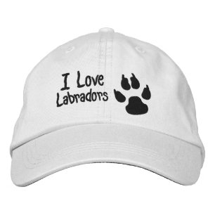 I Kärlek Labradors Hund Paw Skriv ut Broderad Keps